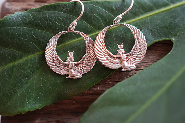 Isis Schmuck Ohringe silber – Bild 3